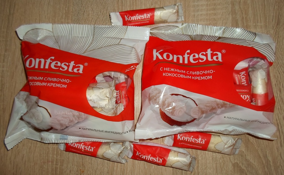 Konfesta с нежным сливочным - кокосовым кремом