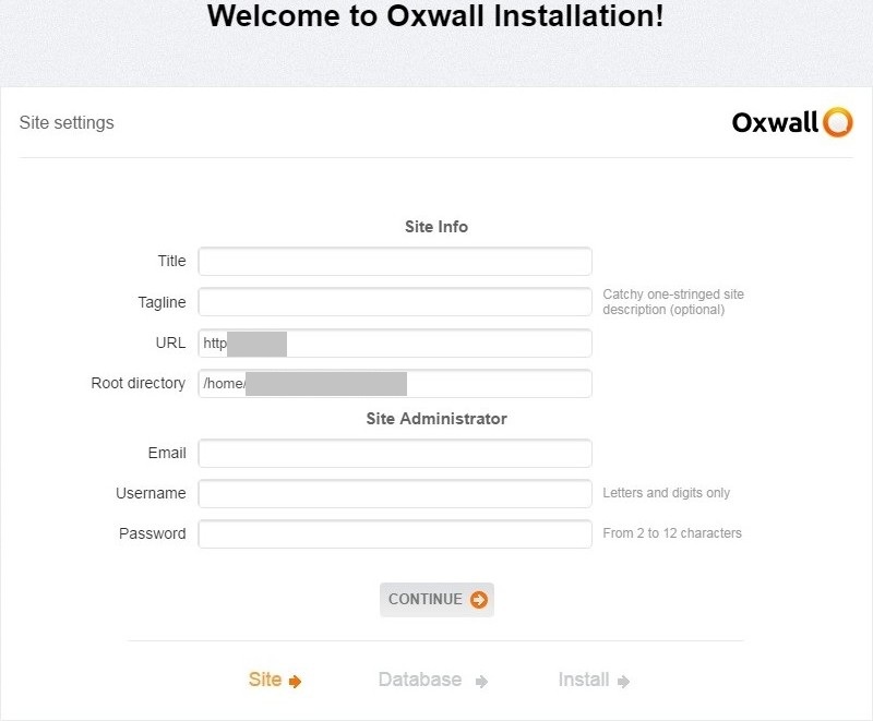 Как установить движок Oxwall