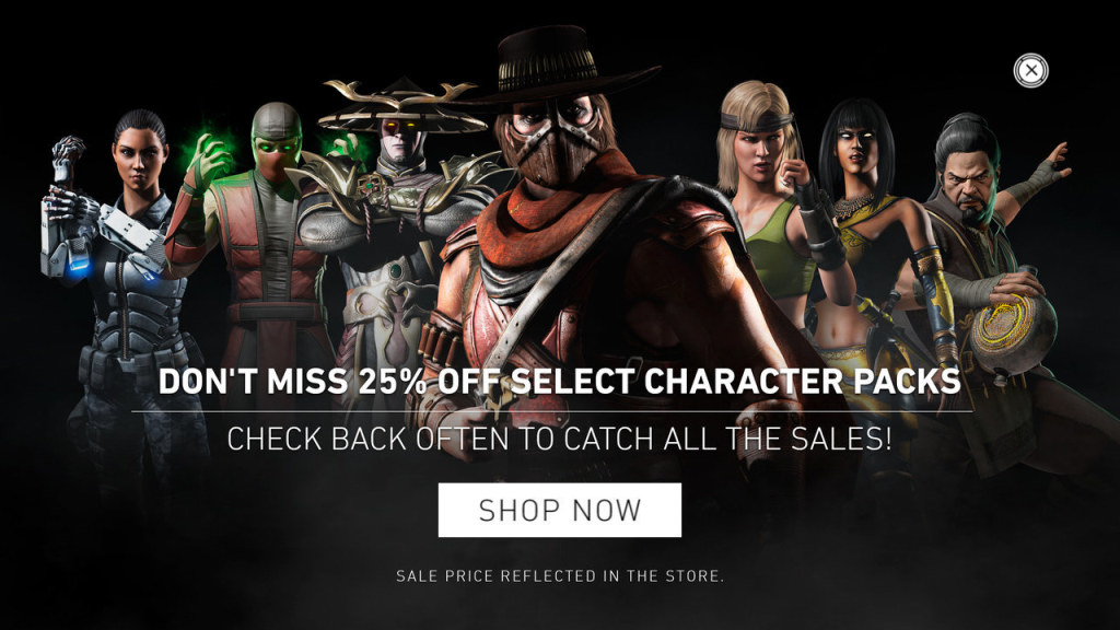 Don't miss 25% off select Character packs