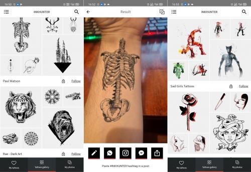 INKHUNTER - try tattoo designs (Татуировки на твоём теле, на экране смартфона)