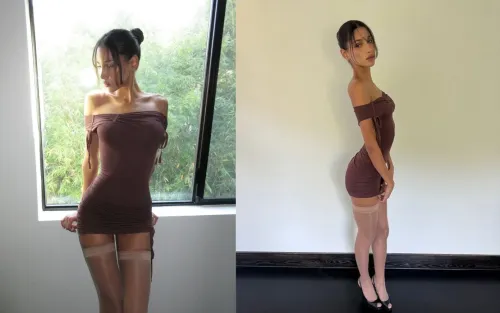 Сексопильная стройняшка в чулочках Сексопильная стройняшка в чулочках