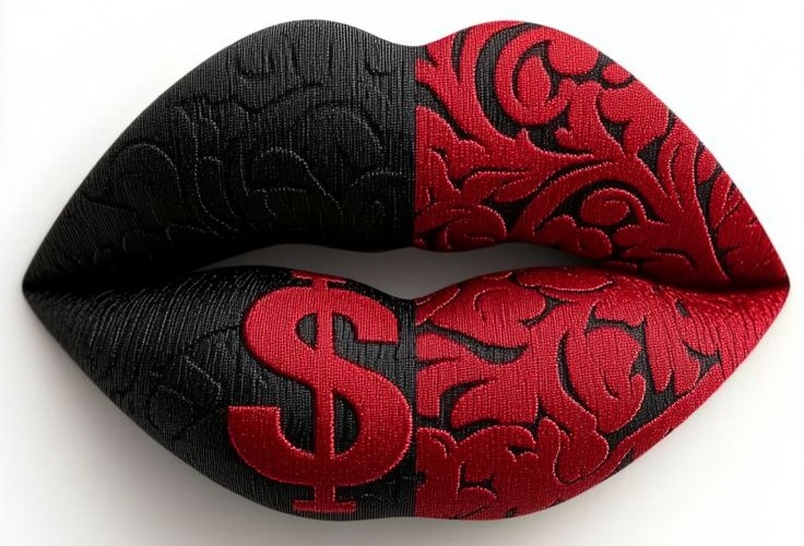 Чёрно красные губы