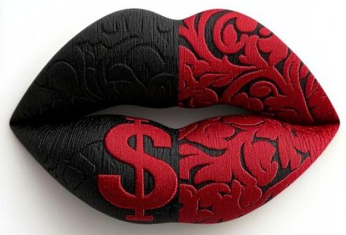 Чёрно красные губы